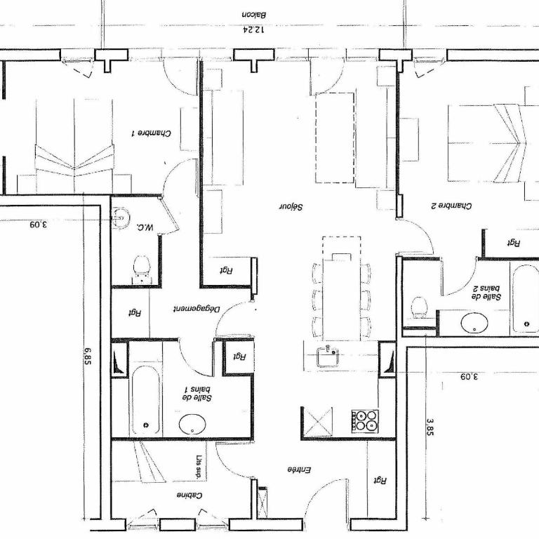 Appartement 4 pièces avec balcon, La Plagne - FR-1-329-90 - Appartamento - 14