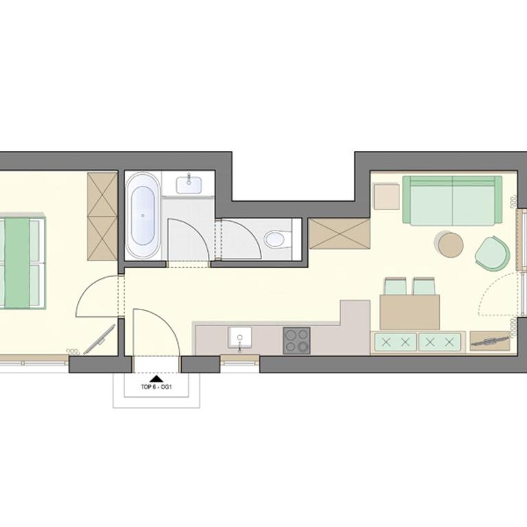 Haus Elisabeth - Apartment mit 1 Schlafzimmer und Balkon - 12