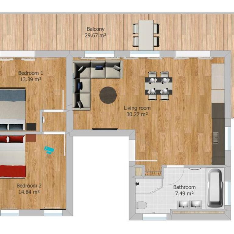 Suite Werdenfels - Apartment mit 2 Schlafzimmern - 11