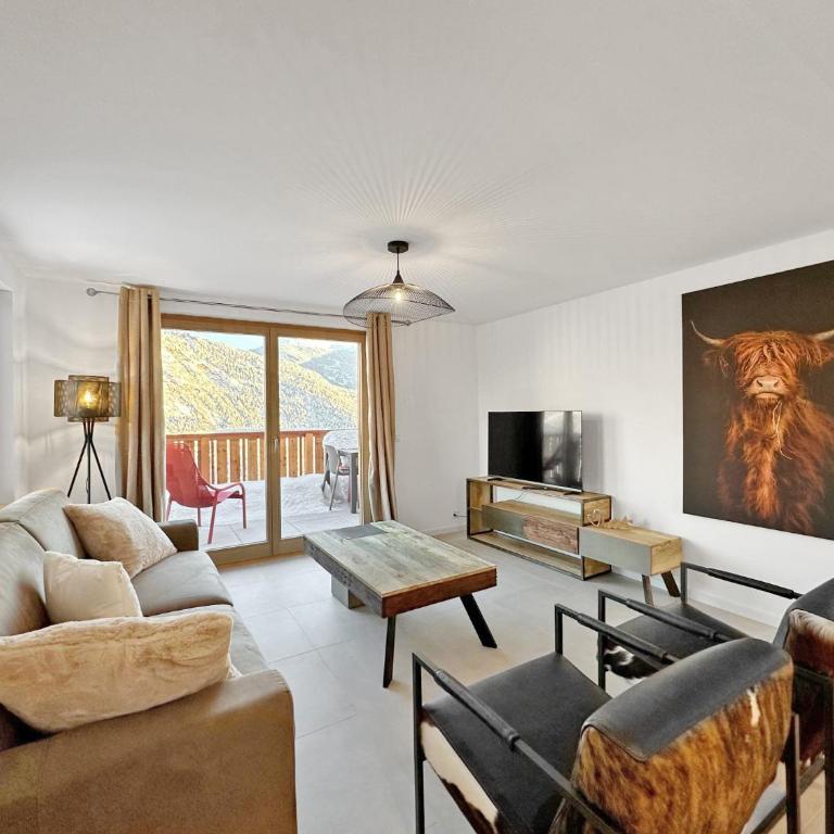 The Laughing Cow - 10 mns from Sion and ski - Apartment mit Blick auf die Berge - 2