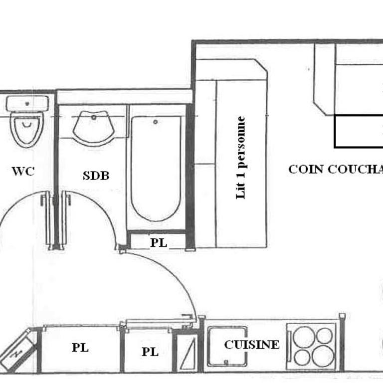 Appartement sud au pied des pistes, 5 pers., balcon - FR-1-455-7 - Appartement (5 Adultes) - 11