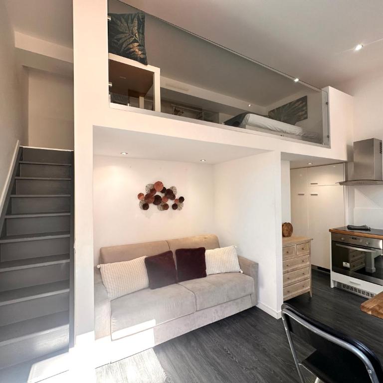 Sweet Loft Menton con letto su mezzanina H1,40 - One-Bedroom Apartment - 2