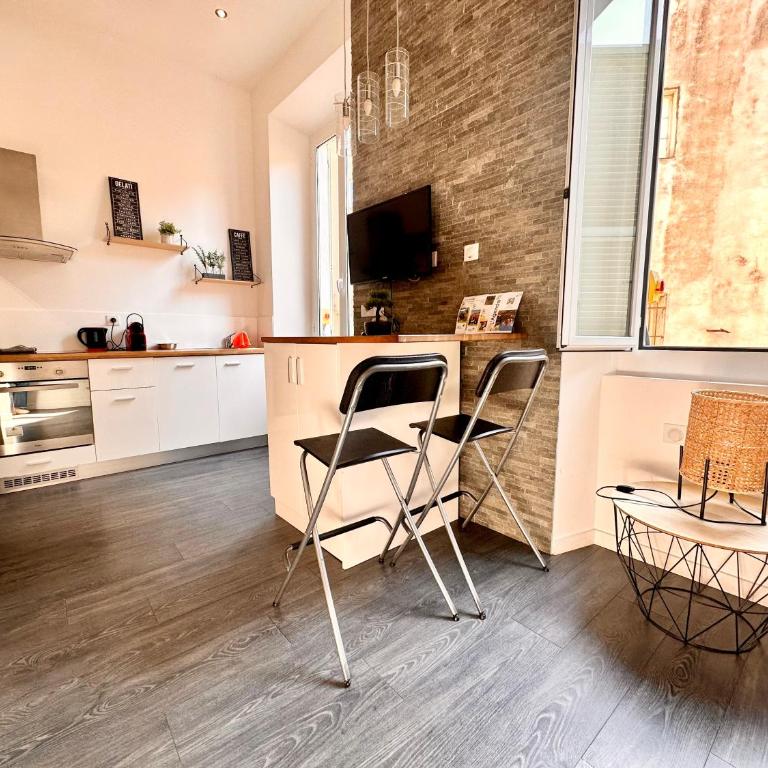 Sweet Loft Menton con letto su mezzanina H1,40 - One-Bedroom Apartment - 12
