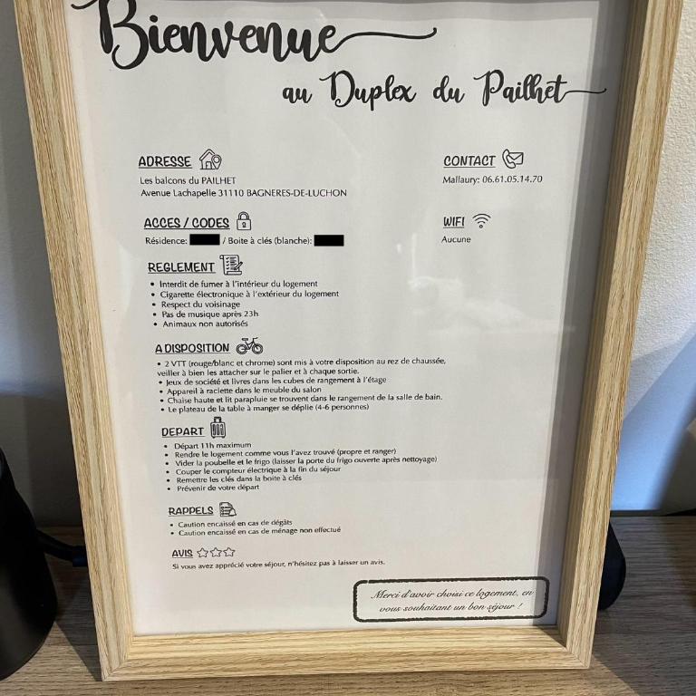 DUPLEX DU PAILHET, T3 neuf, vue montagne, parking, navette, 500m gare et 2 vélos à disposition gratuitement - Apartment mit 2 Schlafzimmern - 6