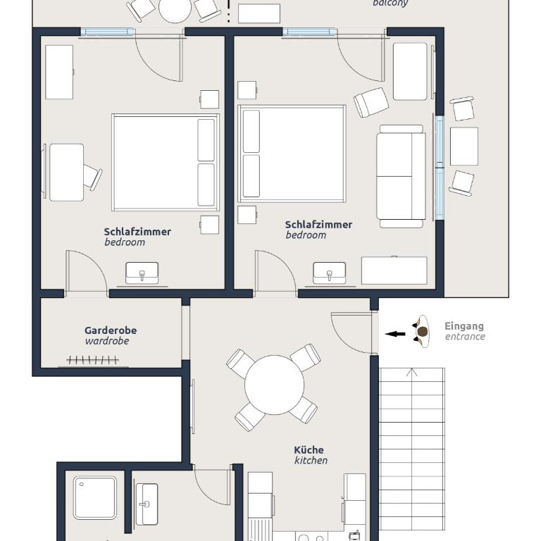Riverhaus - Apartment mit 2 Schlafzimmern - 22