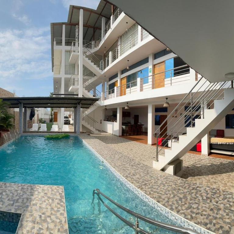 Hospedaje Pinos del Mar - Double Room with Pool View - 1