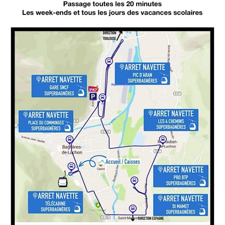 DUPLEX DU PAILHET, T3 neuf, vue montagne, parking, navette, 500m gare et 2 vélos à disposition gratuitement - Apartment mit 2 Schlafzimmern - 18