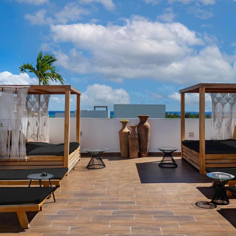 Terrasse Hotel Playa del Carmen - Deluxe Double Room with Two Double Beds - 6