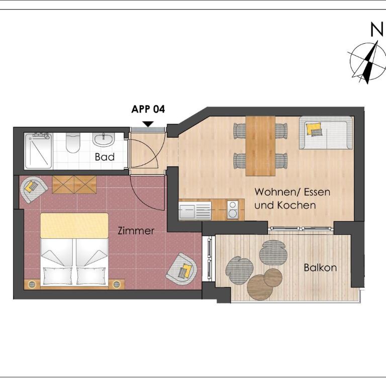Appartements Andrea Cäciel - Alpline Appartements KG - Apartment mit 1 Schlafzimmer (2-4 Erwachsene) - 10