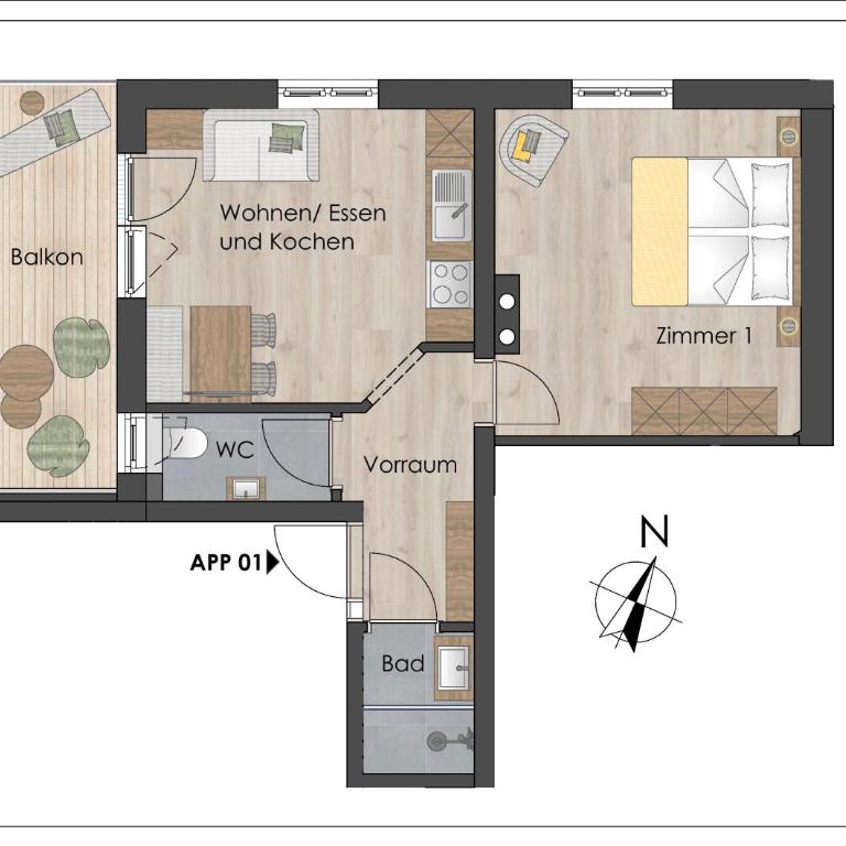 Appartements Andrea Cäciel - Alpline Appartements KG - Apartment - Erdgeschoss - 7