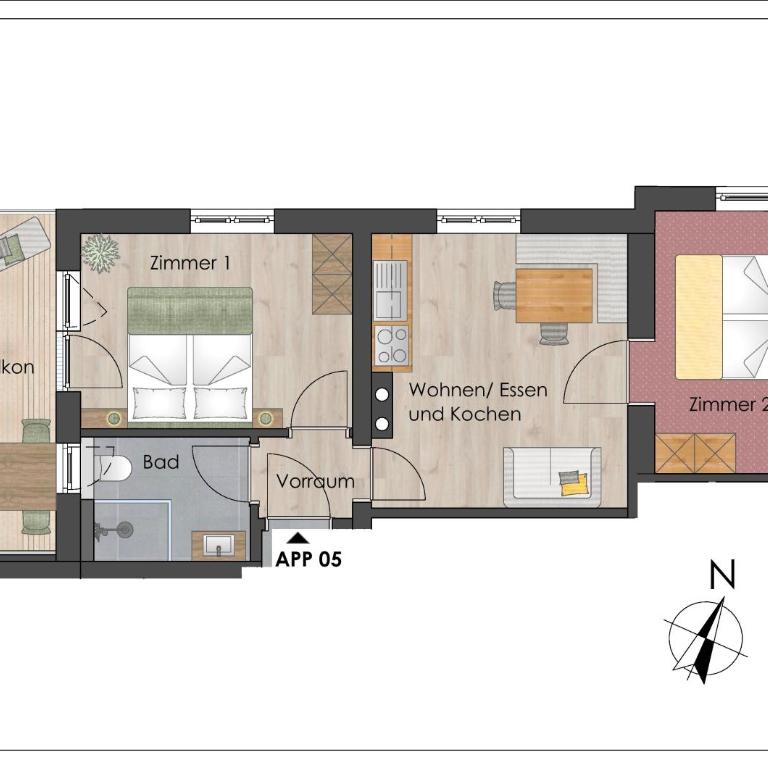 Appartements Andrea Cäciel - Alpline Appartements KG - Apartment mit Balkon - 11
