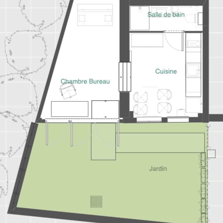 Studio côté cour Orangerie - Appartement 1 Chambre - 16