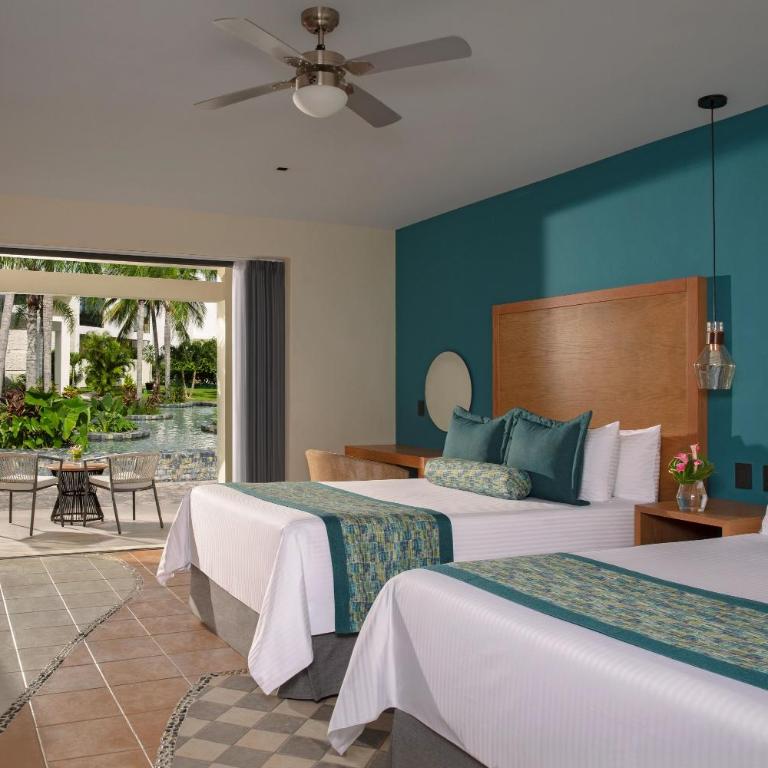 Dreams Cozumel Cape Resort & Spa - Suite Junior Preferred Club con vistas tropicales y camas dobles - 3