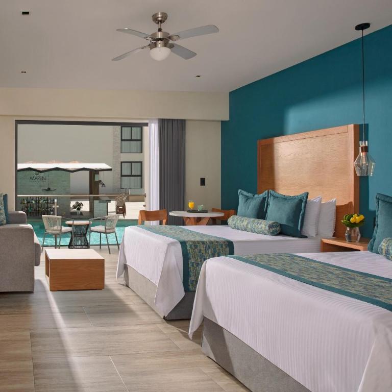 Dreams Cozumel Cape Resort & Spa - Suite Junior Preferred Club con vistas a la piscina y camas dobles - 3