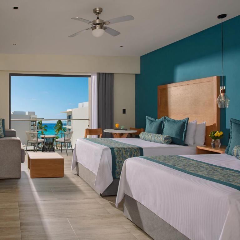 Dreams Cozumel Cape Resort & Spa - Suite Junior Preferred Club con vistas al océano y camas dobles - 3