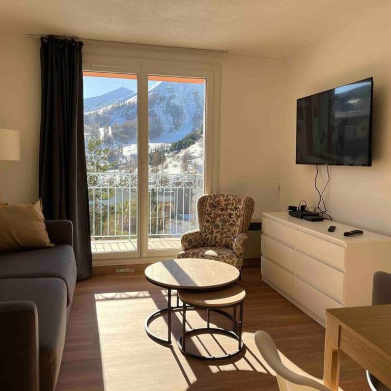 La Foux d Allos Haut - Studio avec coin montagne 4 pers refait à neuf - Plein sud - Internet Fibre - Appartement 1 Chambre - 4