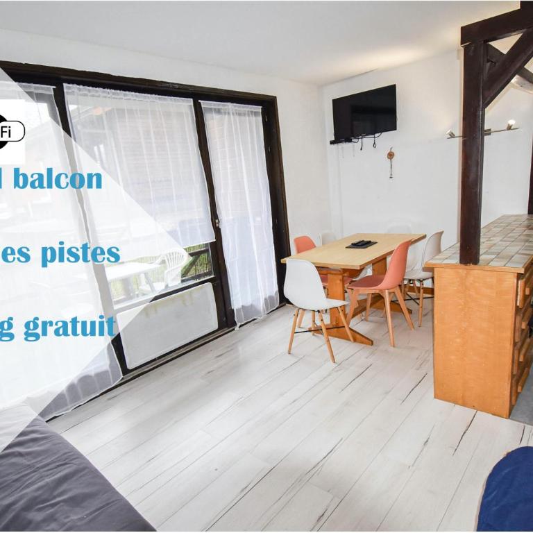 Relai S11 Grand et lumineux studio avec coin montagne 4-6 pers, WIFI, 30m des pistes, grand balcon, DRAPS NON COMPRIS - Studio - Vue sur Montagne - 1
