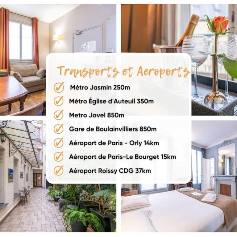 Le Dujardin - Passy Tour Eiffel à pied - 4 personnes- Climatisation - Vue sur Cour - Appartement 1 Chambre - 32
