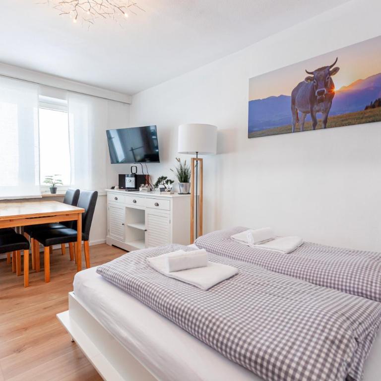 Weideglück-Zentral-Dampfdusche - Deluxe Apartment mit 1 Schlafzimmer und Gartenblick - 5