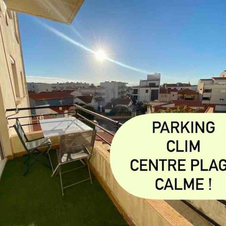 Appart T2 Calme - Centre de Canet - Parking - Clim - Appartamento con 1 Camera da Letto - 1
