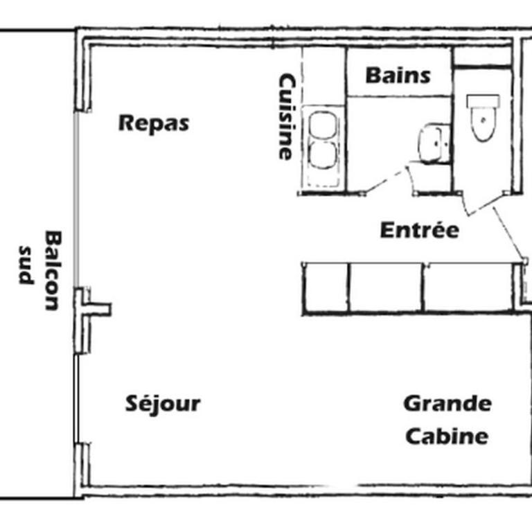 Studio cabine lumineux Les Saisies, ski au pied, balcon, 5 couchages - Studio - 4