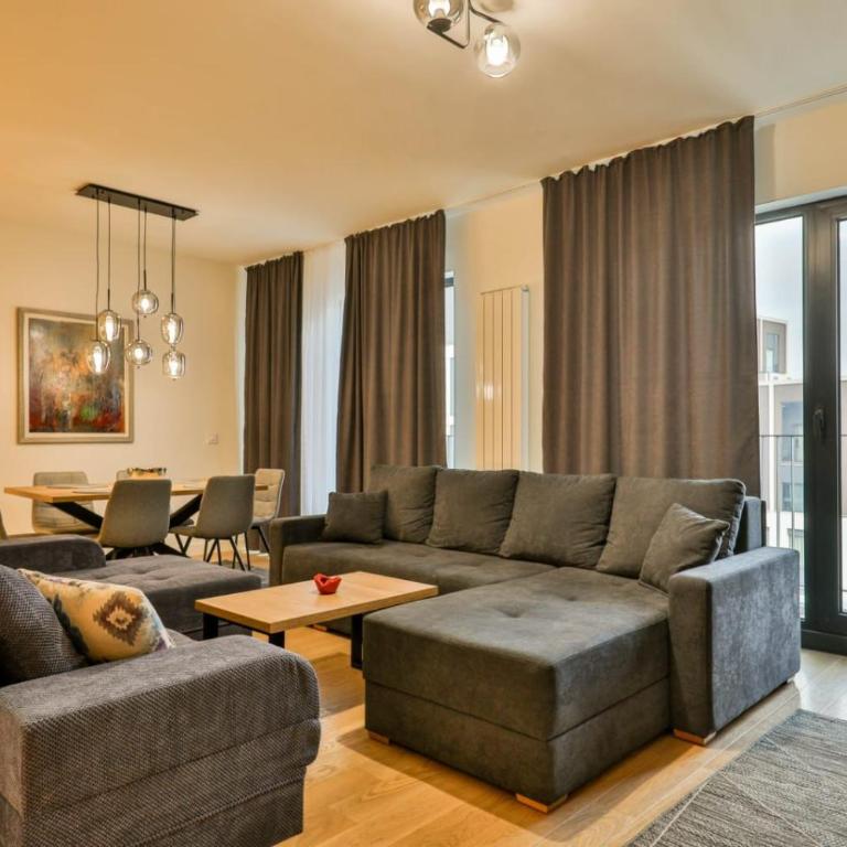 Belgrade Waterfront Apartments - Deluks Dvokrevetna Soba sa Bračnim Krevetom i Balkonom - 12