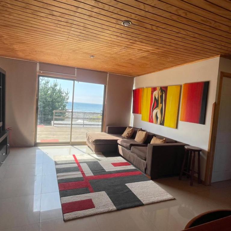 Refugio del mar - cabaña frente al mar en Curanipe con terraza y jardin - Three-Bedroom Apartment - 8