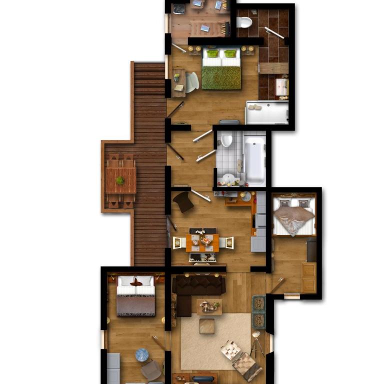 Chalet Bucher - Apartment mit Sauna - 14
