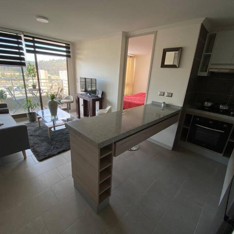 Hermoso Departamento con excelente vista, a pasos de la Quinta Vergara, cercano a Reloj de Flores y Playa Caleta Abarca - Two-Bedroom Apartment with View - 2
