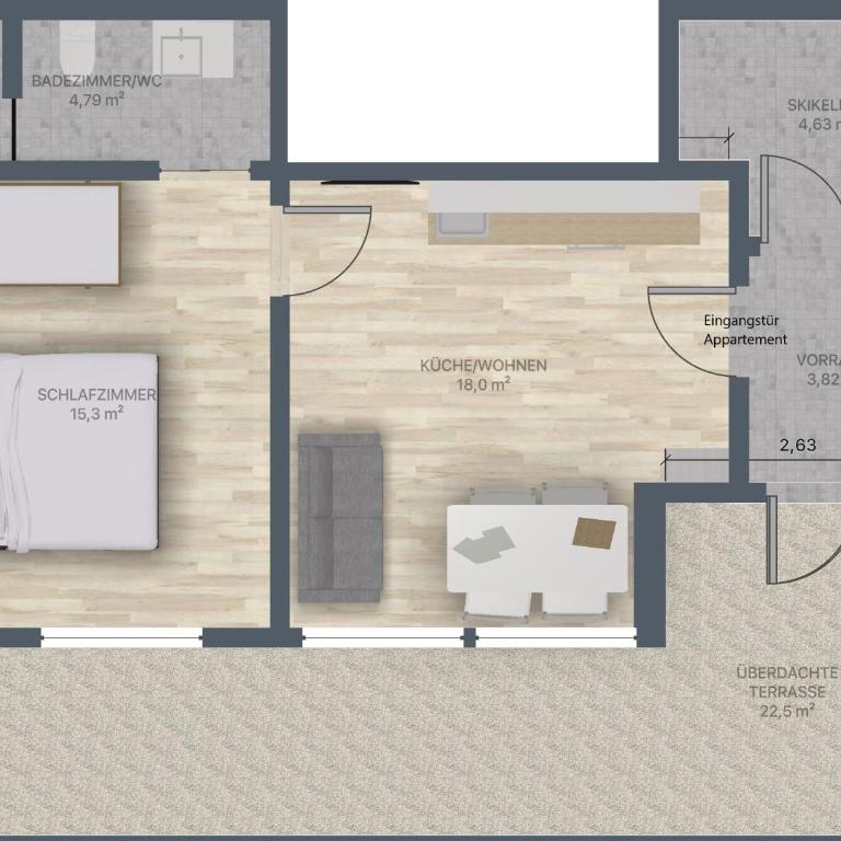 DU.Appartement - Apartamento de 1 dormitorio con terraza - 36