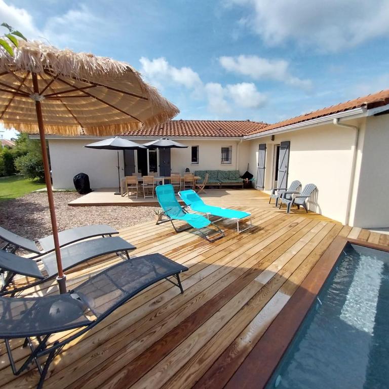 Mimizan Jolie maison moderne avec piscine chauffée 4 Ch et jardin - Maison 4 Chambres - 3