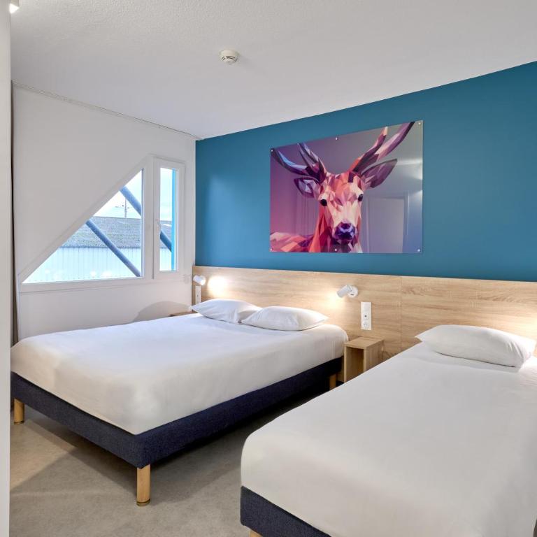 Kyriad ECO - Narbonne Sud - Chambre Triple avec 1 Lit Simple, 1 Lit Double, Connexion Wi-Fi Gratuite, Climatisation et Douche - 6