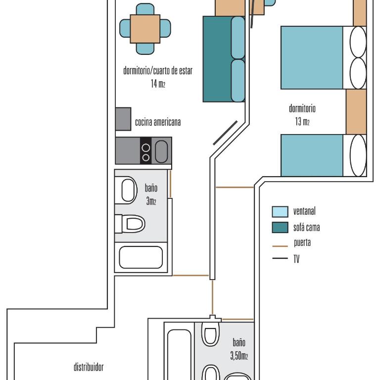 Apartamentos Sabinas Don Jaime - Apartamento de 1 dormitorio - 8