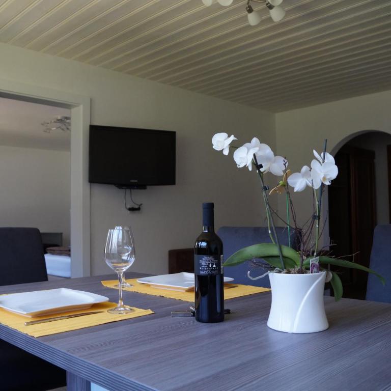 Pension Riese - Apartment mit 1 Schlafzimmer, Balkon und Bergblick - 17
