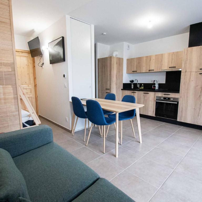 Dans résidence neuve LE SNOW ROC sur les pistes, grand studio cosy 5 pers avec terrasse panoramique, SAUNA, WIFI - Appartement 1 Chambre - 6