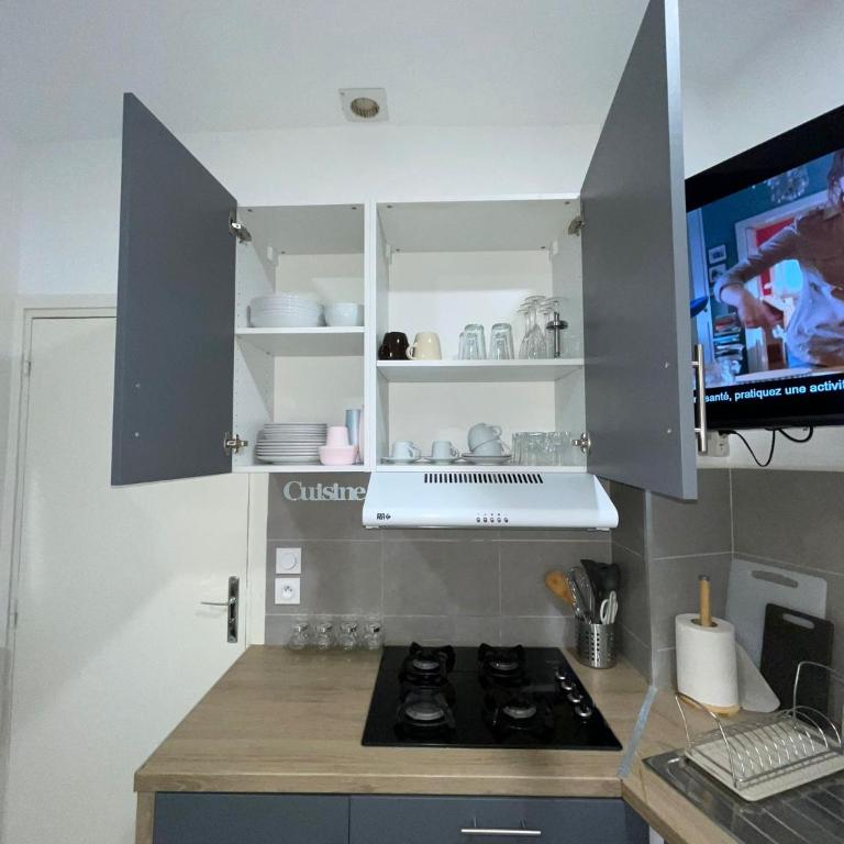 appartement entier sur Reims - 4 Voyageurs - Appartement 1 Chambre - 4