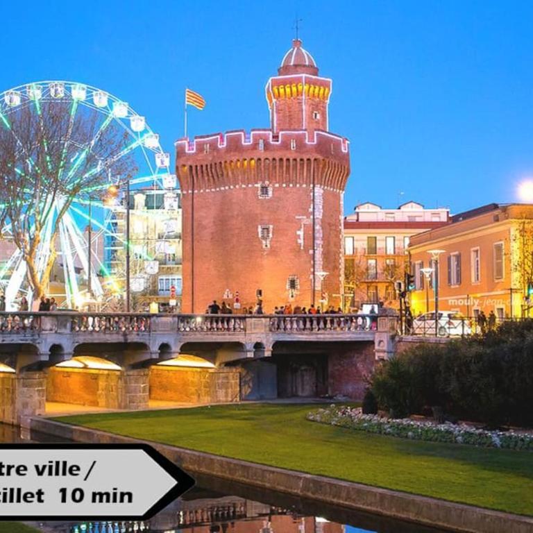 Studio confort pour 2 Perpignan Bir Hakeim - Apartment mit 1 Schlafzimmer - 8