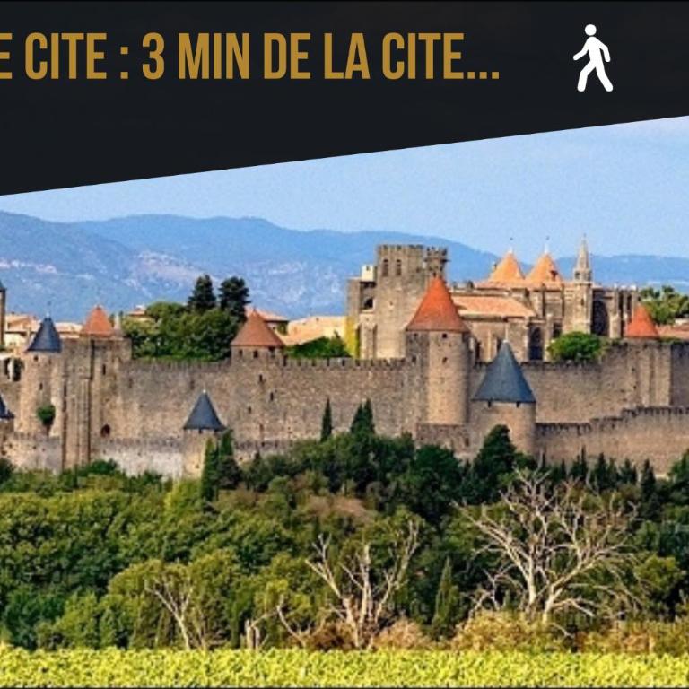 Les Gîtes de Laure - L'Or Vert, Appartement avec Vue sur le Château, Parking Privé, Climatisation, à 160 m de la Cité Médiévale - Apartment mit 2 Schlafzimmern - 26