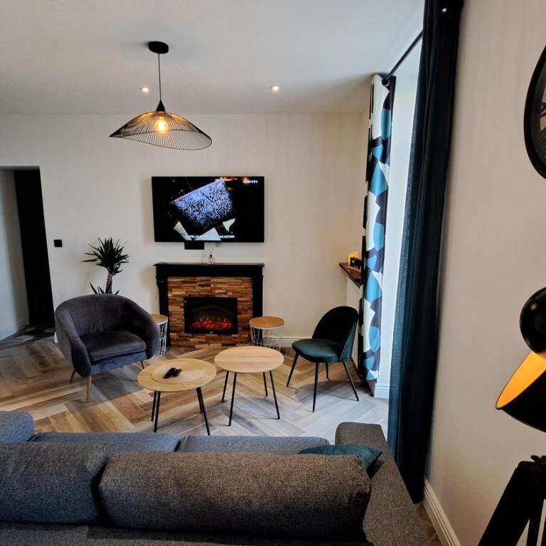 L'indigo, 4-6 pers, 2ch-2sdb, proche cité de la gastronomie - Apartamento de 2 dormitorios - 2