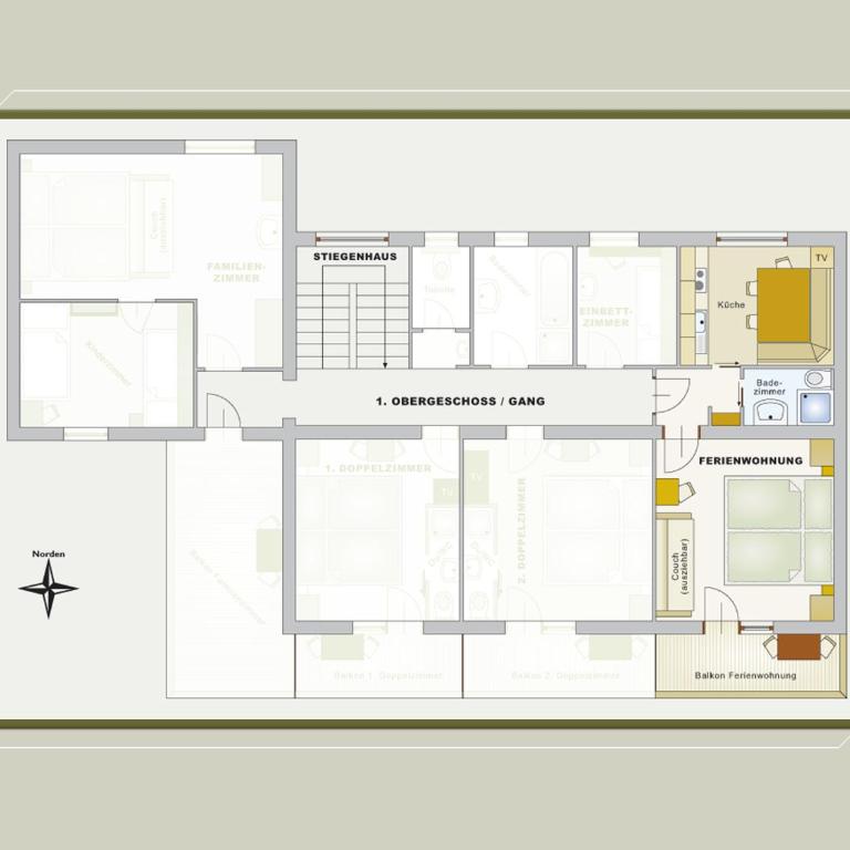 Ferienhaus Berger - Apartment mit 1 Schlafzimmer - 1