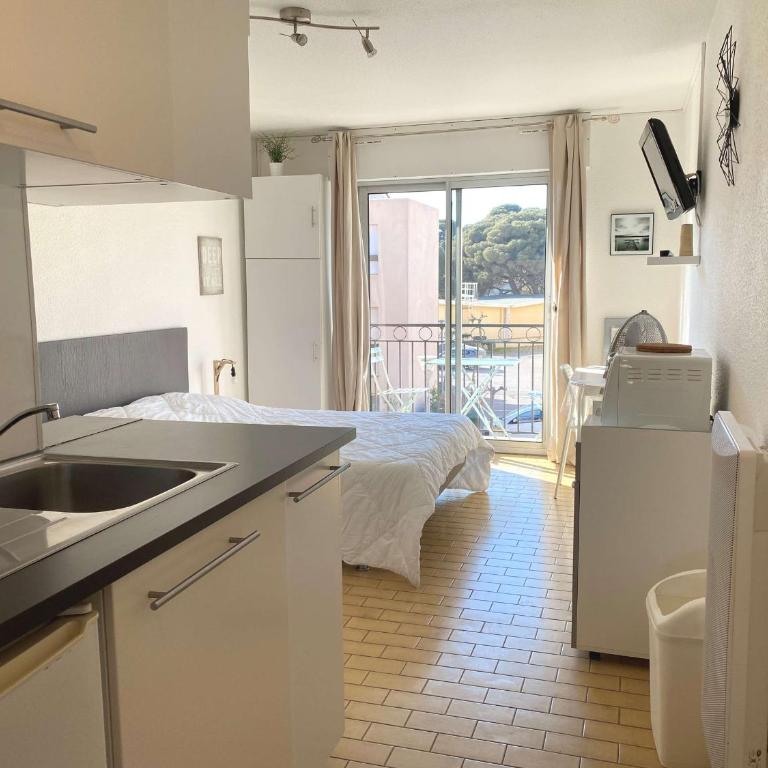 Studio rénové climatisé avec balcon, parking et wifi à Balaruc-les-Bains - FR-1-553-66 - Studio - 1