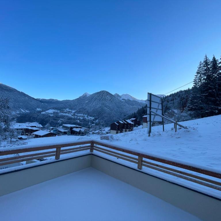 Dans résidence neuve LE SNOW ROC sur les pistes, grand studio cosy 5 pers avec terrasse panoramique, SAUNA, WIFI - Appartement 1 Chambre - 25
