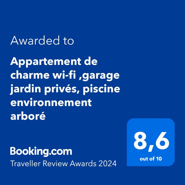 Appartement de charme wi-fi ,clim, garage jardin privés, piscine environnement arboré - One-Bedroom Apartment - 25