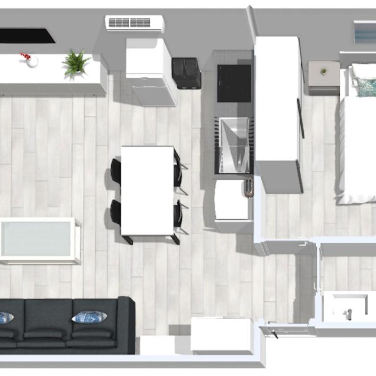 Roses Apartments 1 - vista mar lateral - 1habitacion - Apartamento de 1 dormitorio - 4