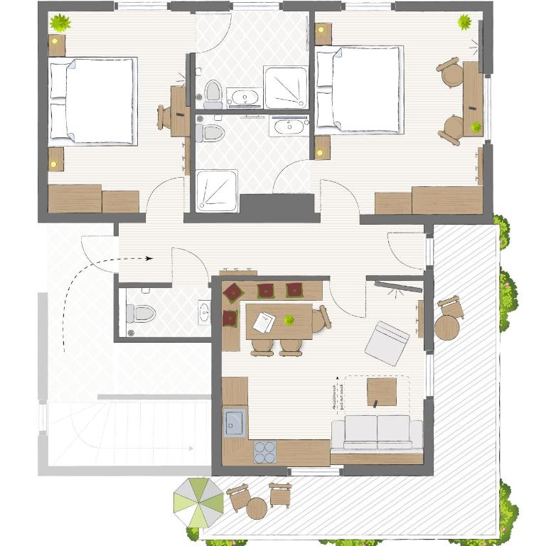 Gästehaus Toferer - Apartment mit 2 Schlafzimmern - 1