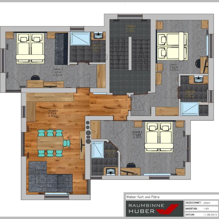 Haus Ländle - Apartment mit 3 Schlafzimmern und Balkon - 1