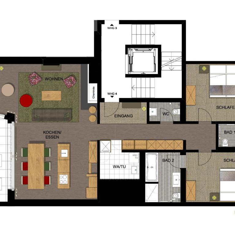 Sporthotel Pontresina - Apartment Il Piz 4 - 2