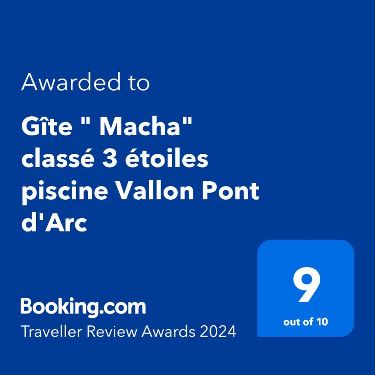 Gîte " Macha" classé 3 étoiles piscine Vallon Pont d'Arc - Maison 2 Chambres - 35