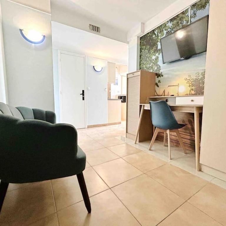 Le Dulys : Apt 2 prs, vue mer, clim, 2 min plages - Appartamento con 1 Camera da Letto - 12
