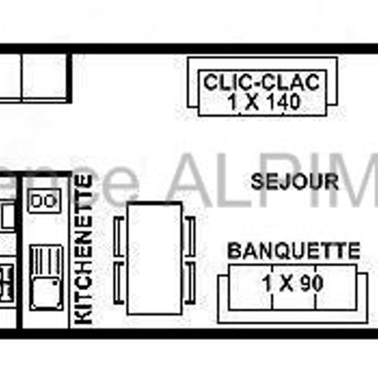 Studio confortable Les Saisies pour 3 personnes - One-Bedroom Apartment - 3